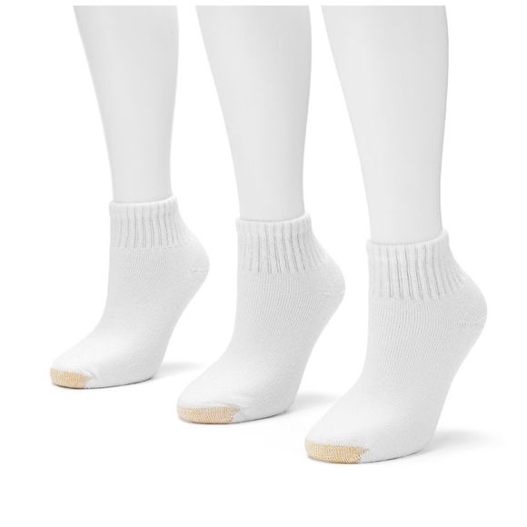 Gold Toe Accessories - GOLDTOE® White Ultratec Quarter Socks-3 pack NEW!